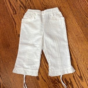Linen pants with back ties